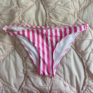 ABERCROMBIE & FITCH PINK AND WHITE BIKINI BOTTOMS